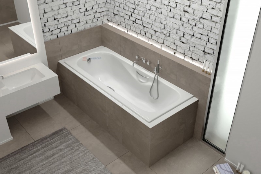 Ванна чугунная Универсал Сибирячка 170х75 см с отверстиями под ручки 150524 (детальная фотография), современныe, hi-tech