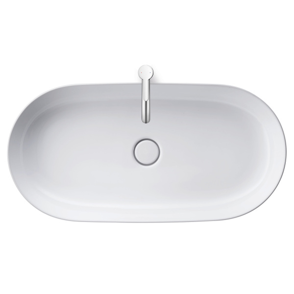 Раковина Duravit Luv 80 см белая 03798000001 (детальная фотография), накладные (на столешницу)