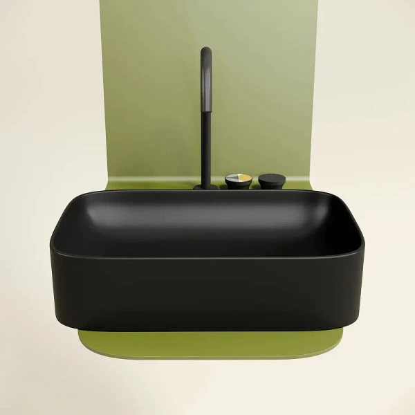 Раковина Ceramica Nova Element 60 см черная матовая CN6053MB (детальная фотография), одинарные