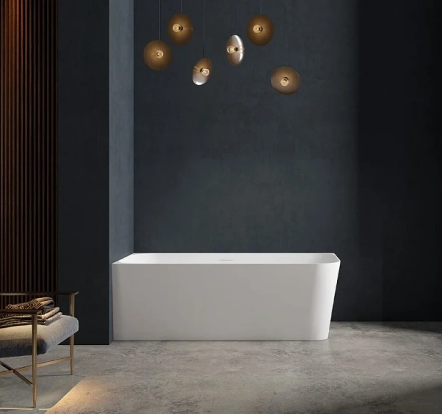 Акриловая ванна Abber 160х75 см левосторонняя AB9331-1.6 L (детальная фотография), без гидромассажа, большие