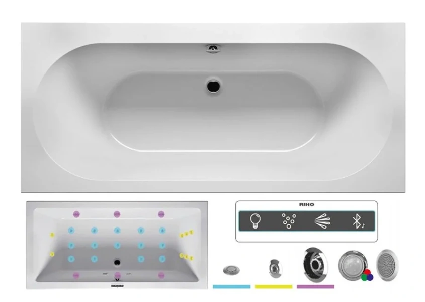Ванна гидромассажная Riho Carolina 170 x 80 см, JOY BB5300500000000_JOY (детальная фотография)