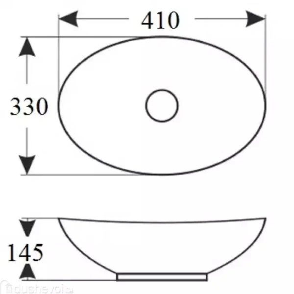 Раковина Ceramalux NC 40,5 см черная матовая 7138MB (детальная фотография), современные, hi-tech