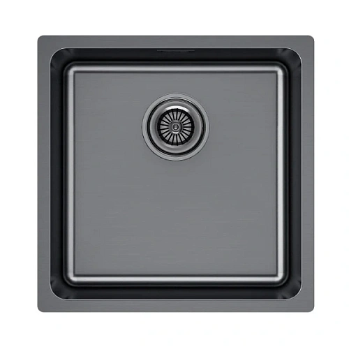 Мойка для кухни Paulmark Yuni 44 см вороненая сталь - фото 4