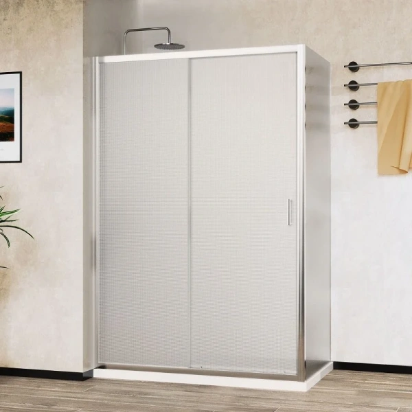 Душевой уголок Vincea City 120х90 см профиль хром, стекло текстурное VSR-5CT9012MT (детальная фотография)