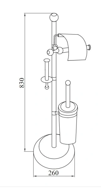 Стойка для ванной Boheme Hermitage золото 10368 (детальная фотография), классические, ретро