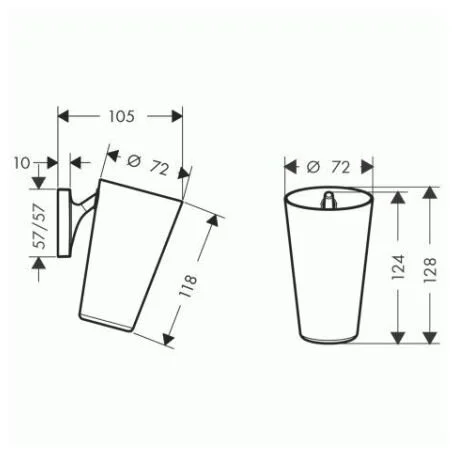 Стакан для ванной Axor Starck Organic 42734000 (детальная фотография), современные, hi-tech