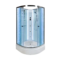 Душевая кабина Deto EM 100x100 см полукруглая