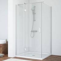 Душевой уголок профиль матовый хром стекло прозрачное Vegas-glass