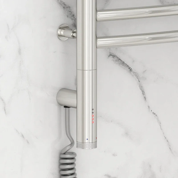 Полотенцесушитель электрический Сунержа Богема 3.0 6050 50х60 см перемычка выгнутая (детальная фотография), лесенка, вертикальные