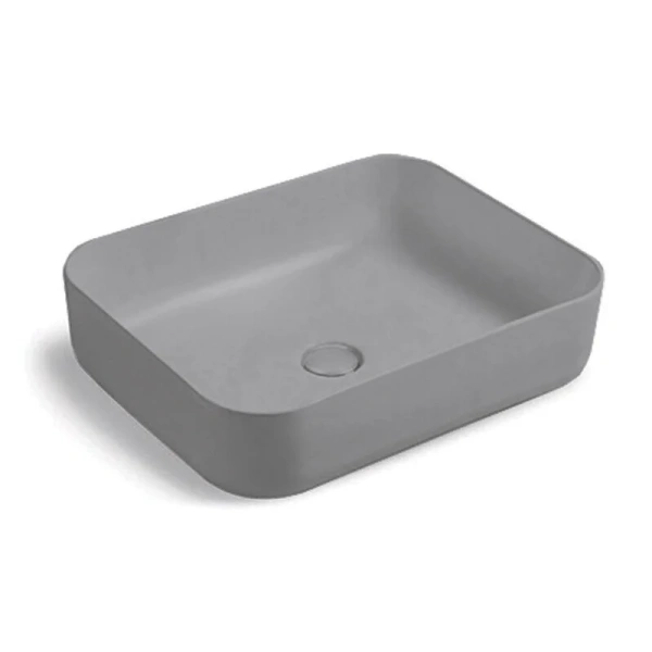 Раковина Vincea 50 см накладная, серая матовая VBS-105MG (детальная фотография)