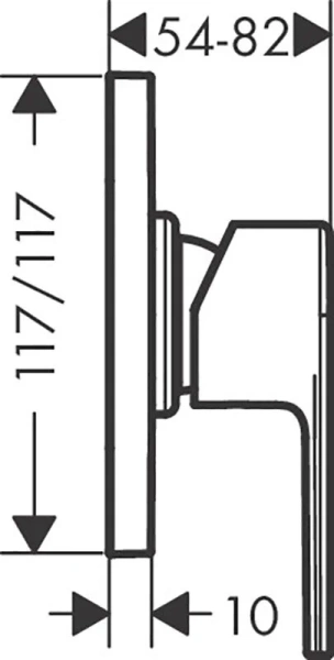 Смеситель для душа Hansgrohe Vernis Shape черный матовый 71658670 (детальная фотография), для душа