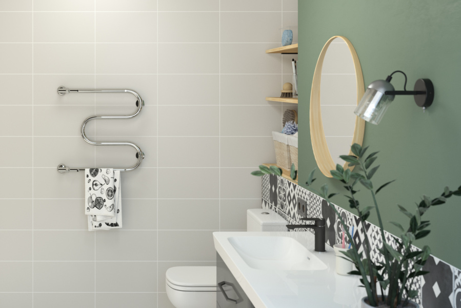 Полотенцесушитель водяной Стилье Классика 00014-5050 (детальная фотография), хром