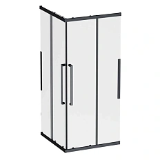 Душевой уголок Am.Pm Func 90x90 см профиль черный, стекло прозрачное