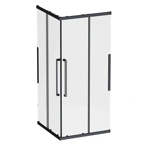 Душевой уголок Am.Pm Func 90x90 см профиль черный, стекло прозрачное - фото 2