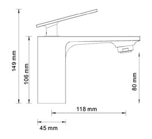 Смеситель для раковины WasserKRAFT Alme хром 1503 (детальная фотография), для раковины