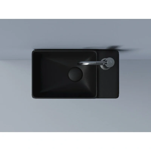 Раковина Ceramica Nova Element 40 см черная CN5045MB (детальная фотография), подвесные, пристенные