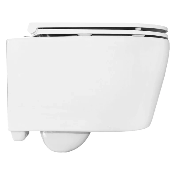 Унитаз подвесной Azario Uno с сиденьем микролифт AZ-2380 (детальная фотография), безободковые, сиденье с микролифтом , с антивсплеском