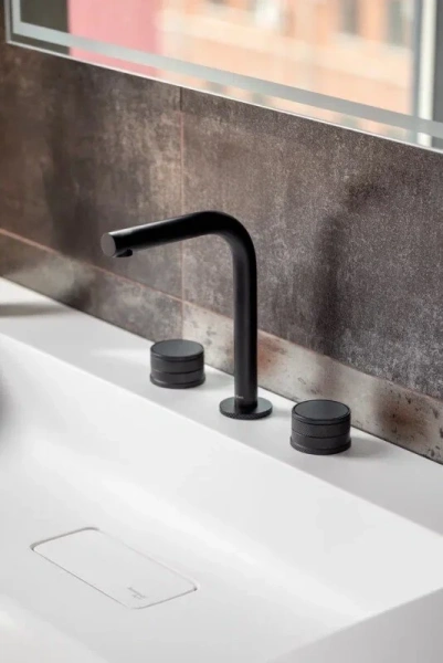 Смеситель для раковины Boheme Prestige черный матовый 152-B-PR (детальная фотография), классические, ретро, декорированные