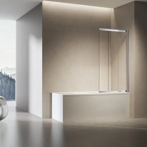 Шторка для ванны Vincea 90x140 см профиль хром левая - фото 3