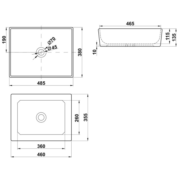 Схема (детальная фотография), накладные (на столешницу)