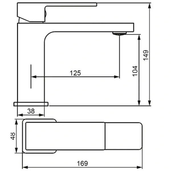 Смеситель для раковины Damixa Gala черный 530210300 (детальная фотография), для раковины