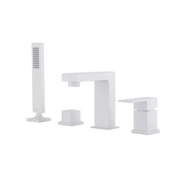 Смеситель для ванны Abber Daheim белый матовый AF8213W (детальная фотография)