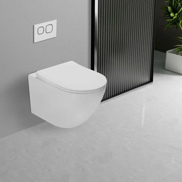 Унитаз подвесной Vincea Globo белый VT1-14T (детальная фотография), фарфор, керамика