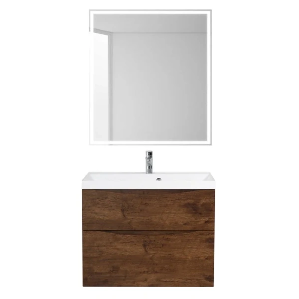 Тумба под раковину подвесная BelBagno Marino 80 см rovere moro MARINO-H60-800-2C-SO-RW-P (детальная фотография), современная, hi-tech, лофт