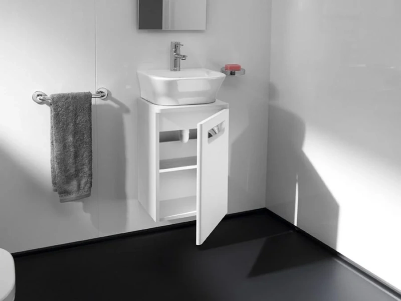 Тумба под раковину подвесная Roca The Gap 45 см белый матовый ZRU9302735 (детальная фотография), современная, hi-tech