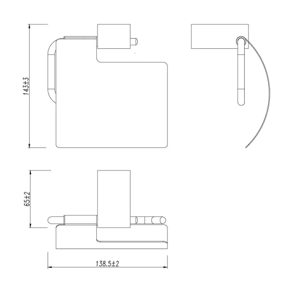 Бумагодержатель Lemark Smooth Line хром 9721010 (детальная фотография), современные, hi-tech