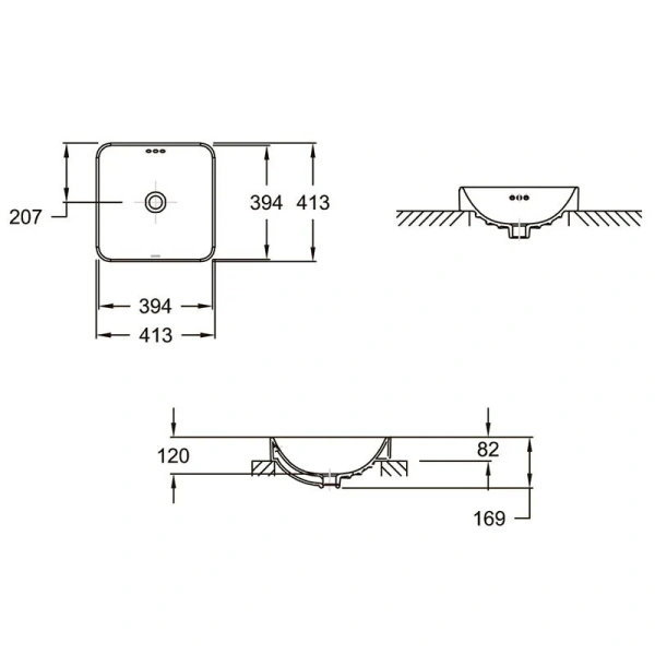 Раковина Jacob Delafon Vox 40 см белая, без отверстия под смеситель E2661-0 (детальная фотография), современные, hi-tech