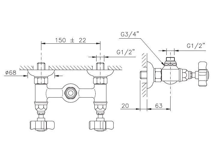 Смеситель для душа, тусклое золото, Nicolazzi D.Anglaises 1425GB78 (детальная фотография), хром, бронза, золото, другие