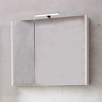 Зеркальный шкаф с подсветкой Roca Etna 80 см белый глянец