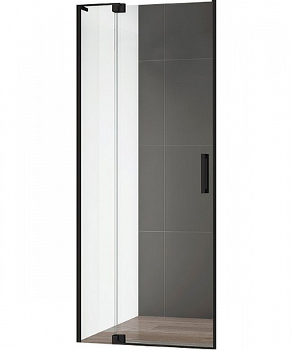 Душевая дверь в нишу Cezares Slider 100 см прозрачное стекло, профиль чёрный - фото 2