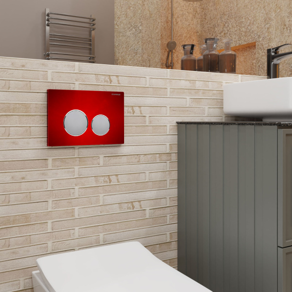 Клавиша смыва Charus Bagliore красная FP.330.RED.10 (детальная фотография), в наличии