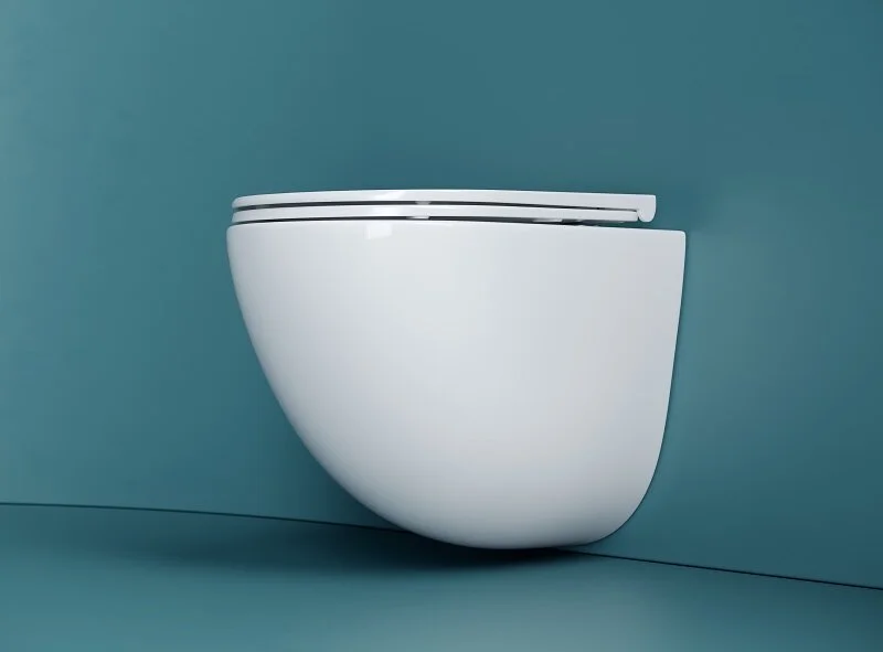 Унитаз подвесной Ceramica Nova Vogue белый CN4008T (детальная фотография), безободковые, сиденье с микролифтом 