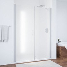 Душевая дверь профиль глянцевый хром стекло сатин Vegas-glass