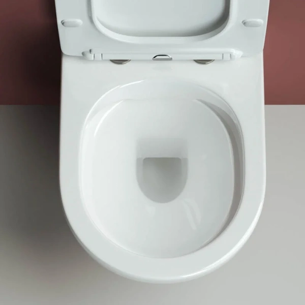 Унитаз подвесной Ceramica Nova Forma безободковый CN3009 (детальная фотография), подвесные, встраиваемые