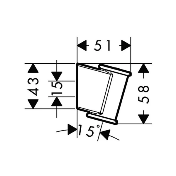 Держатель душа Hansgrohe Porter Classic пластик 28324000 (детальная фотография), в наличии