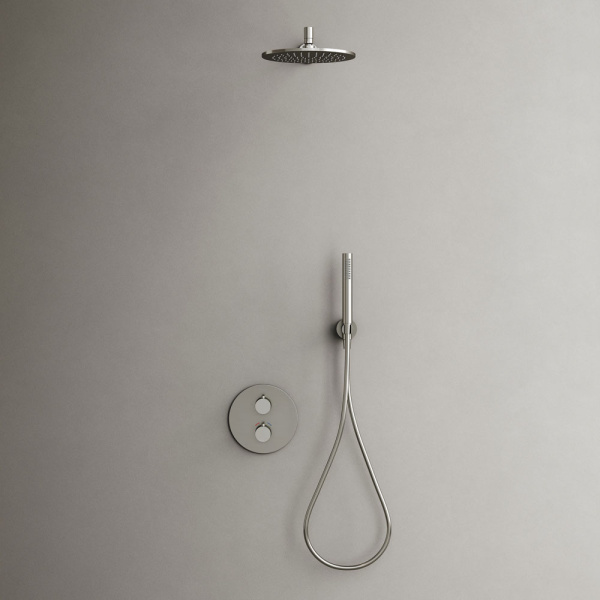 Душевой комплект Sancos Etna с термостатом брашированный никель SC9010BN (детальная фотография), душевые комплекты, наборы