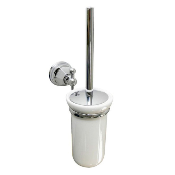 Ёршик для ванной, белая керамика, фурнитура полированная латунь, Nicolazzi Teide 1490OL05 (детальная фотография)