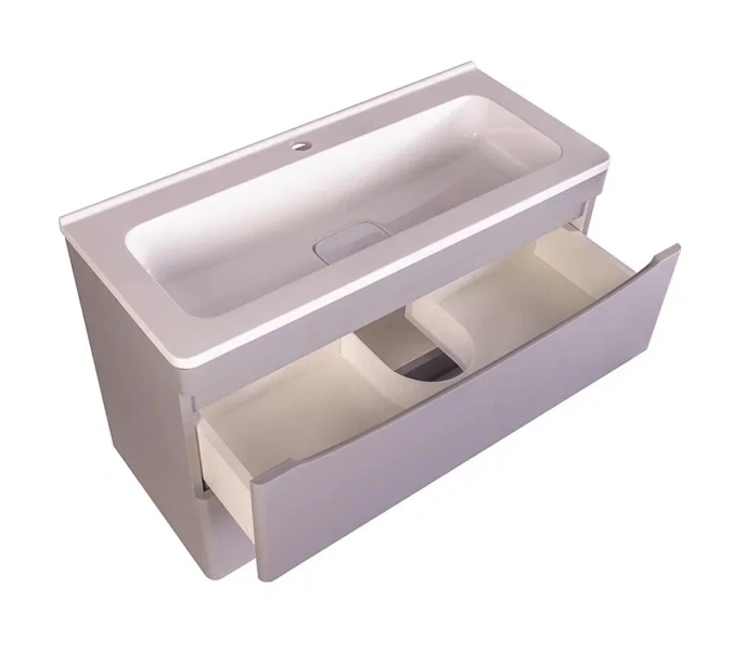 Тумба под раковину подвесная Style Line Бергамо 80 см серая СС-00002323 (детальная фотография), современная, hi-tech