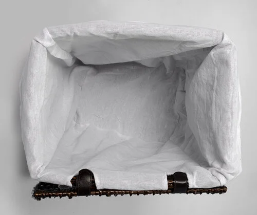 Корзина для белья WasserKRAFT Isar плетеная WB-130-L (детальная фотография), напольные index_1