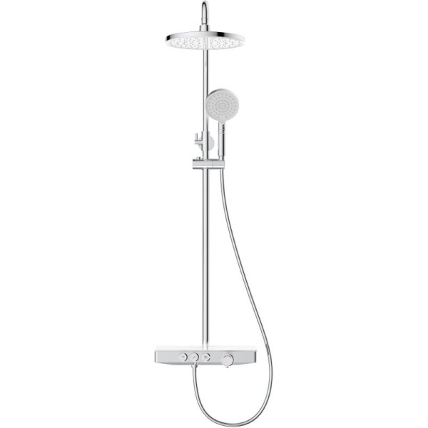 Душевая стойка BERGES Morans хром сильвер 075001 (детальная фотография), современные, hi-tech