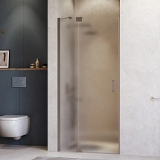 Душевая дверь в нишу RGW Hotel HO-014Gr 120 см профиль серый, стекло матовое