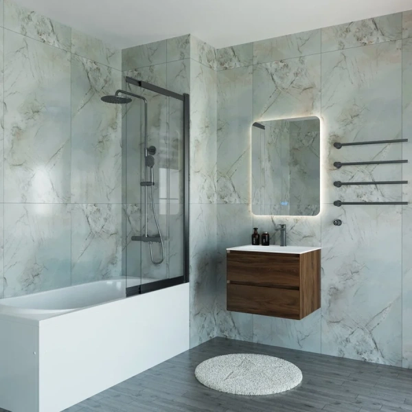 Ванна акриловая Vincea VBT-2A150-LG, 150 x 75 см, с ножками, белая (детальная фотография), 150 см