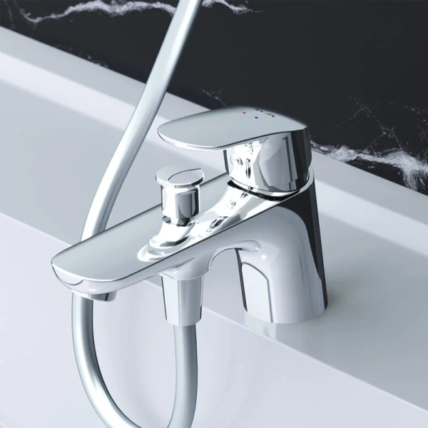 Смеситель для ванны AM.PM Like для установки на борт ванны хром F8010232 (детальная фотография), хром