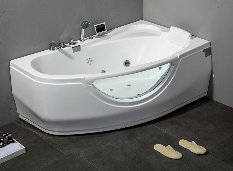 Ванна акриловая правосторонняя Gemy G9046 II K R (детальная фотография), белые