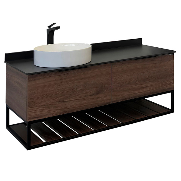 Тумба с раковиной подвесная Comforty Порто 00-0000 120 см с ящиками (детальная фотография)