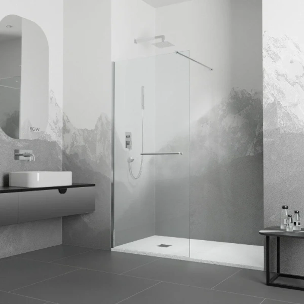 Душевая перегородка RGW Walk In WA-040 100 см профиль хром стекло прозрачное 35104010-11 (детальная фотография)